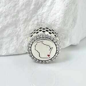 Pandora Wisconsin Charm Pendant Bead S925 Silver Charm